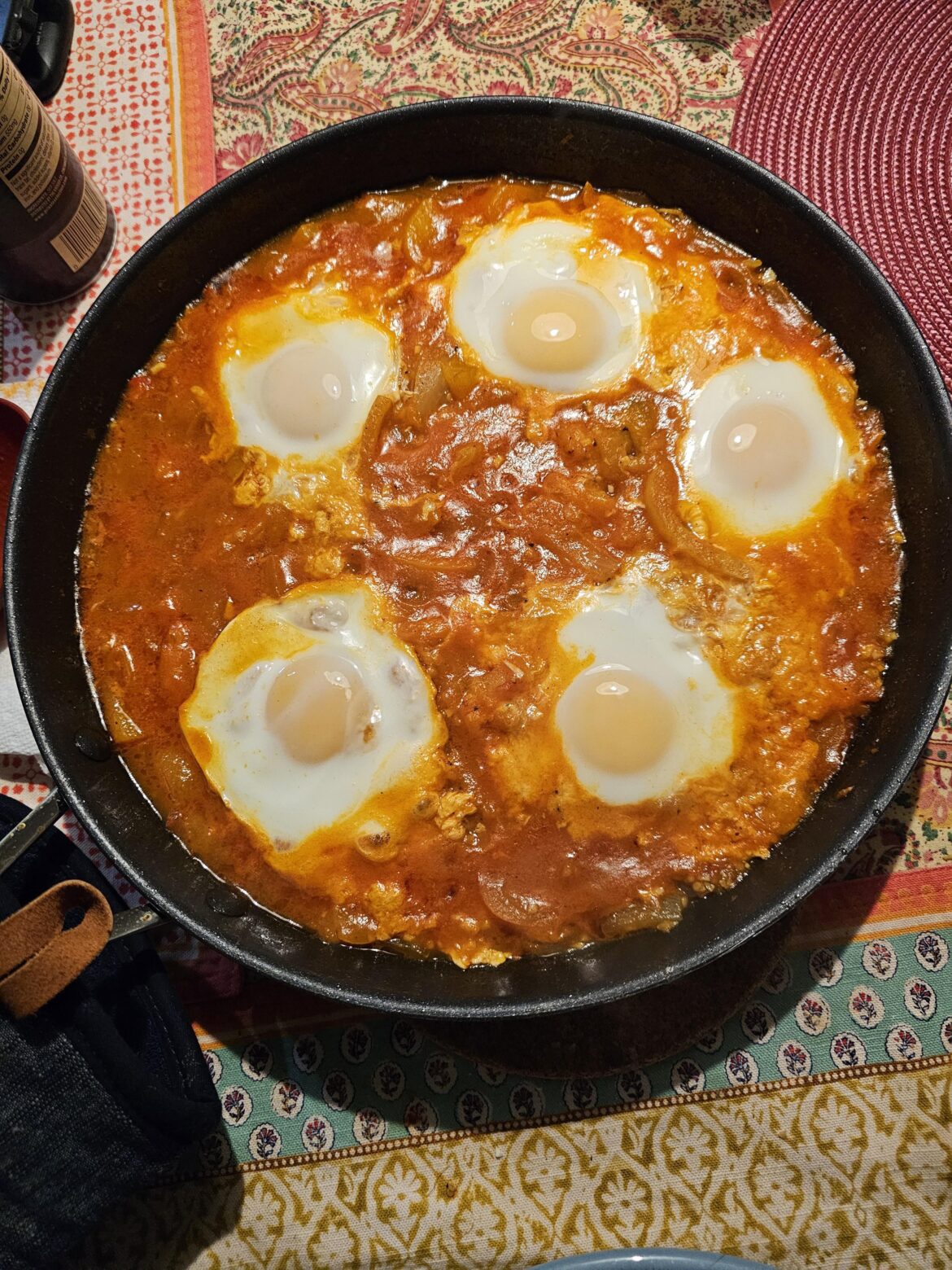 Frozen whole tomatoes= Shakshuka!