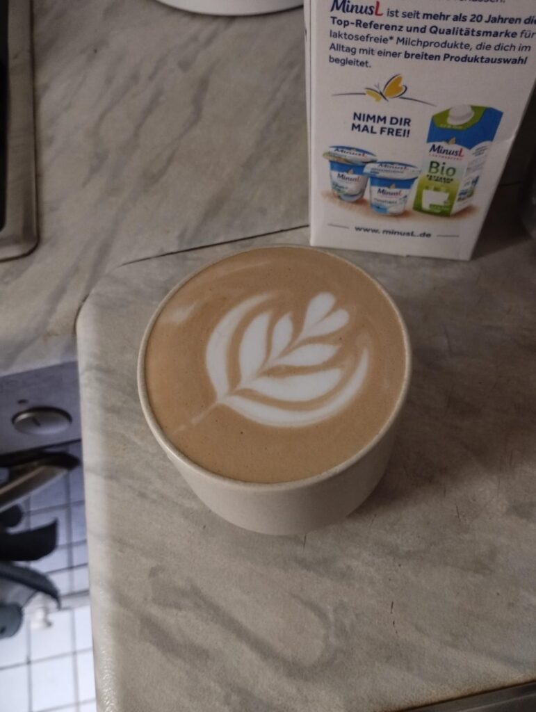 Latte art with my dedica