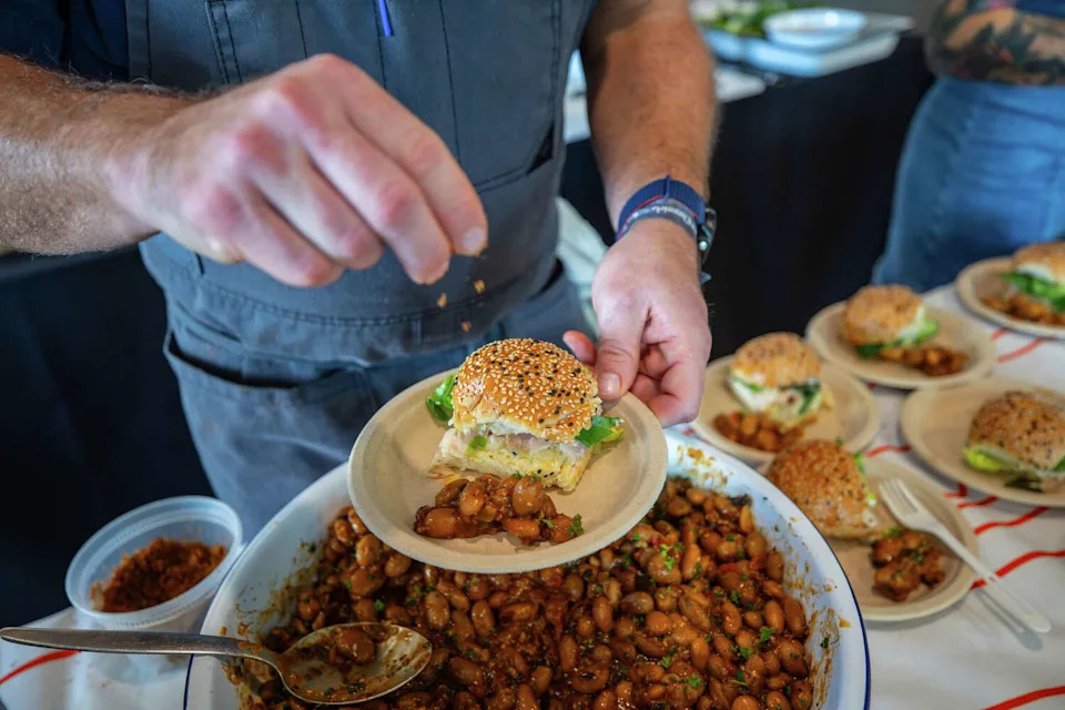 Contimo Provisions serves tastes at the San Francisco Chronicle's Wine Country's Top 25 event at the CIA at Copia in Napa on Nov. 9, 2025. (Brian Feulner/For the S.F. Chronicle)