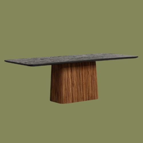 Trinidad, Reclaimed Teak Wood Pedestal 240cm Dining Table