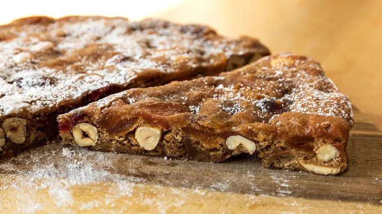 close up shot of panforte