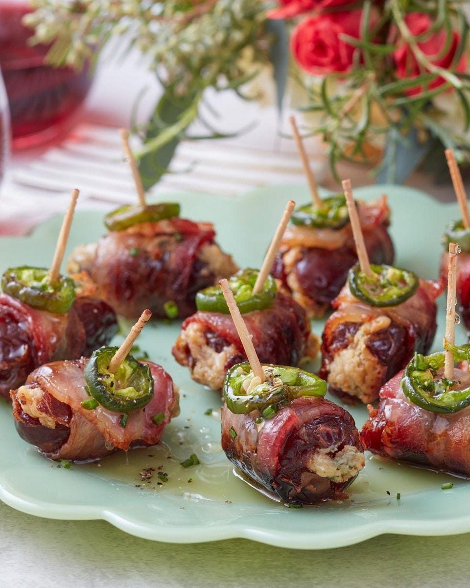 bacon wrapped date appetizers
