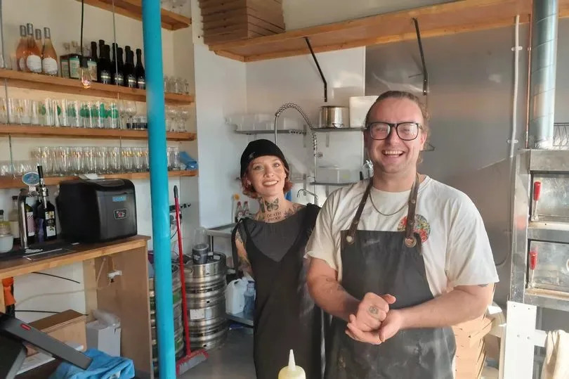 Dol and Rapha - the team at Gigi's Pizza Shop