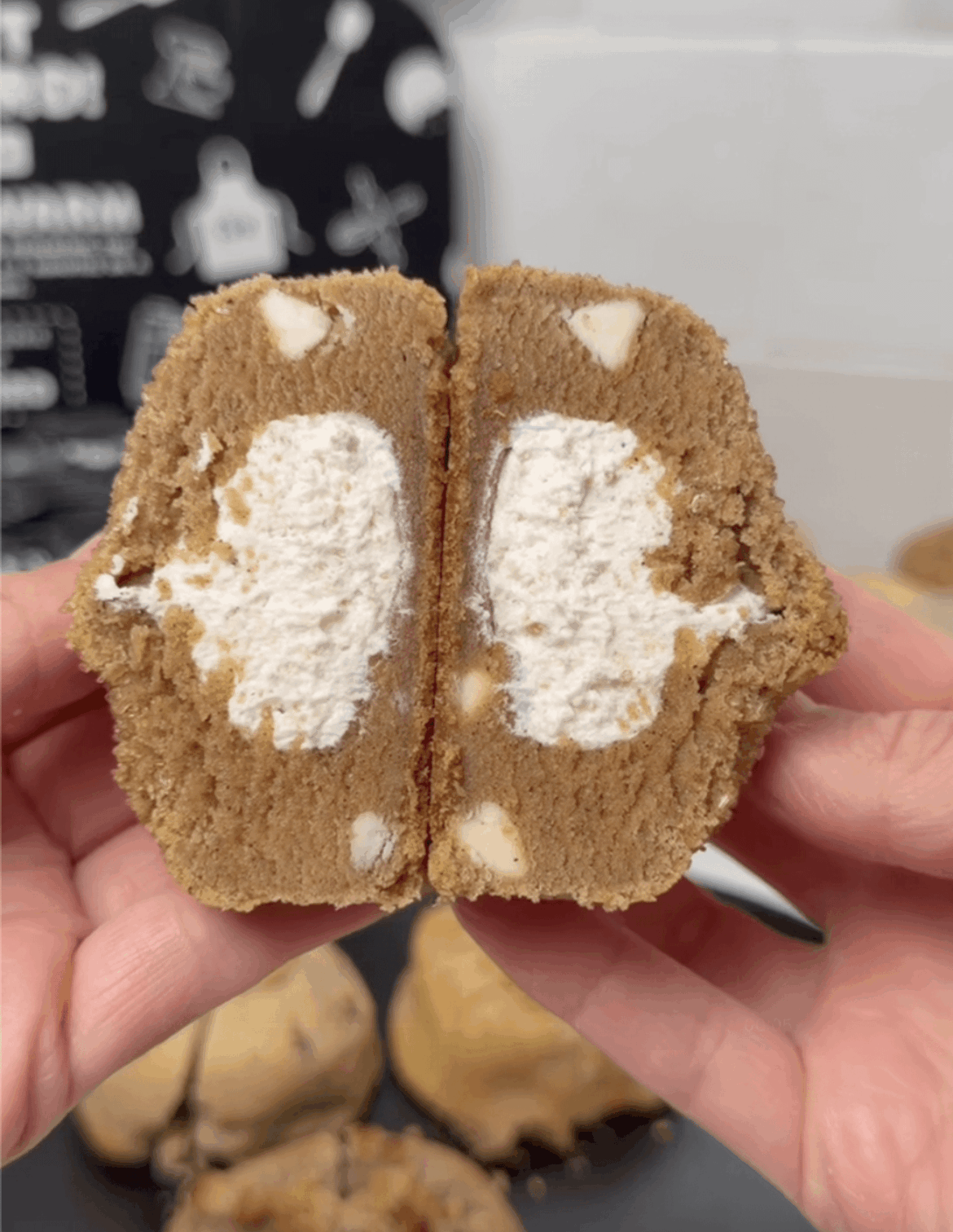 PUMPKIN SPICE COOKIE stuffed with creamy cheesecake frosting