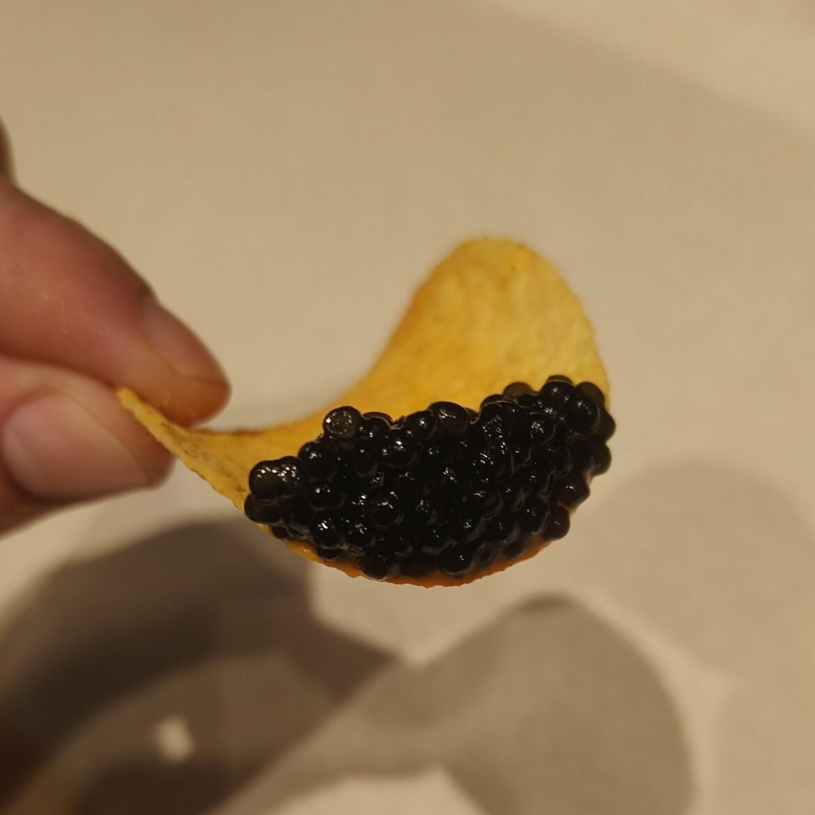 A'Pringle with caviar