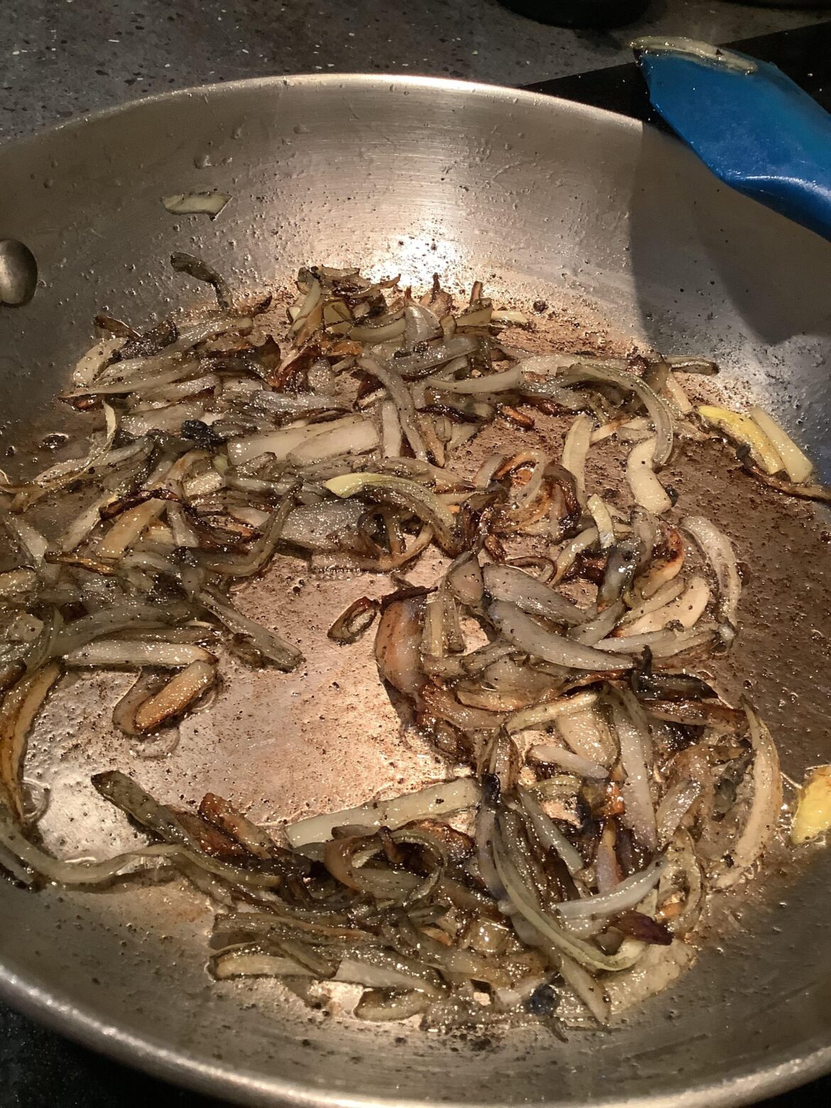 Do not use black Icelandic finishing salt to caramelise your onions.