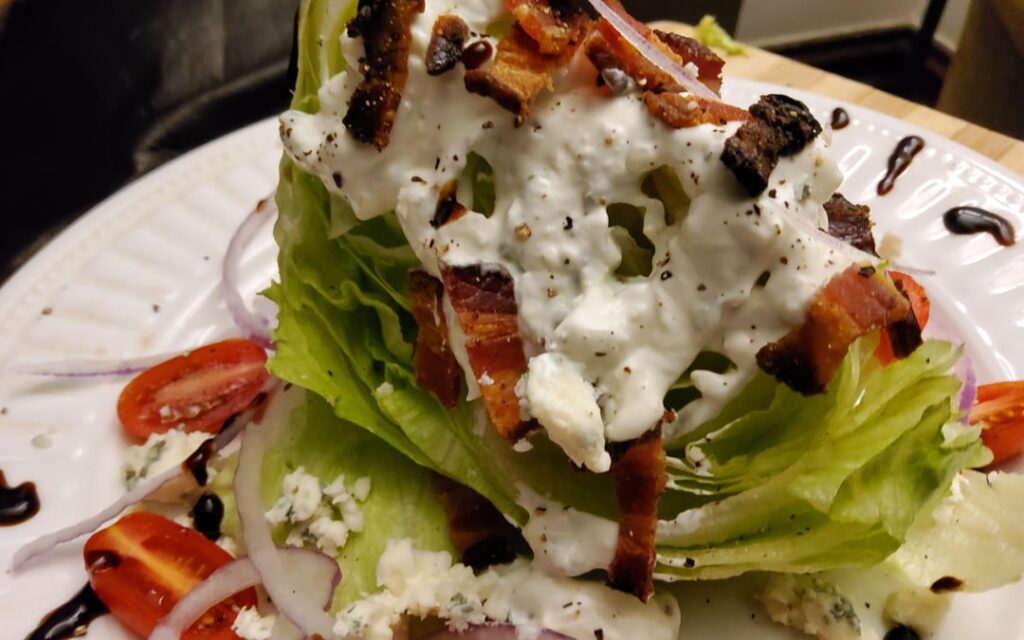 Trying to replicate Outbacks wedge salad with blue cheese and reduced balsamic.