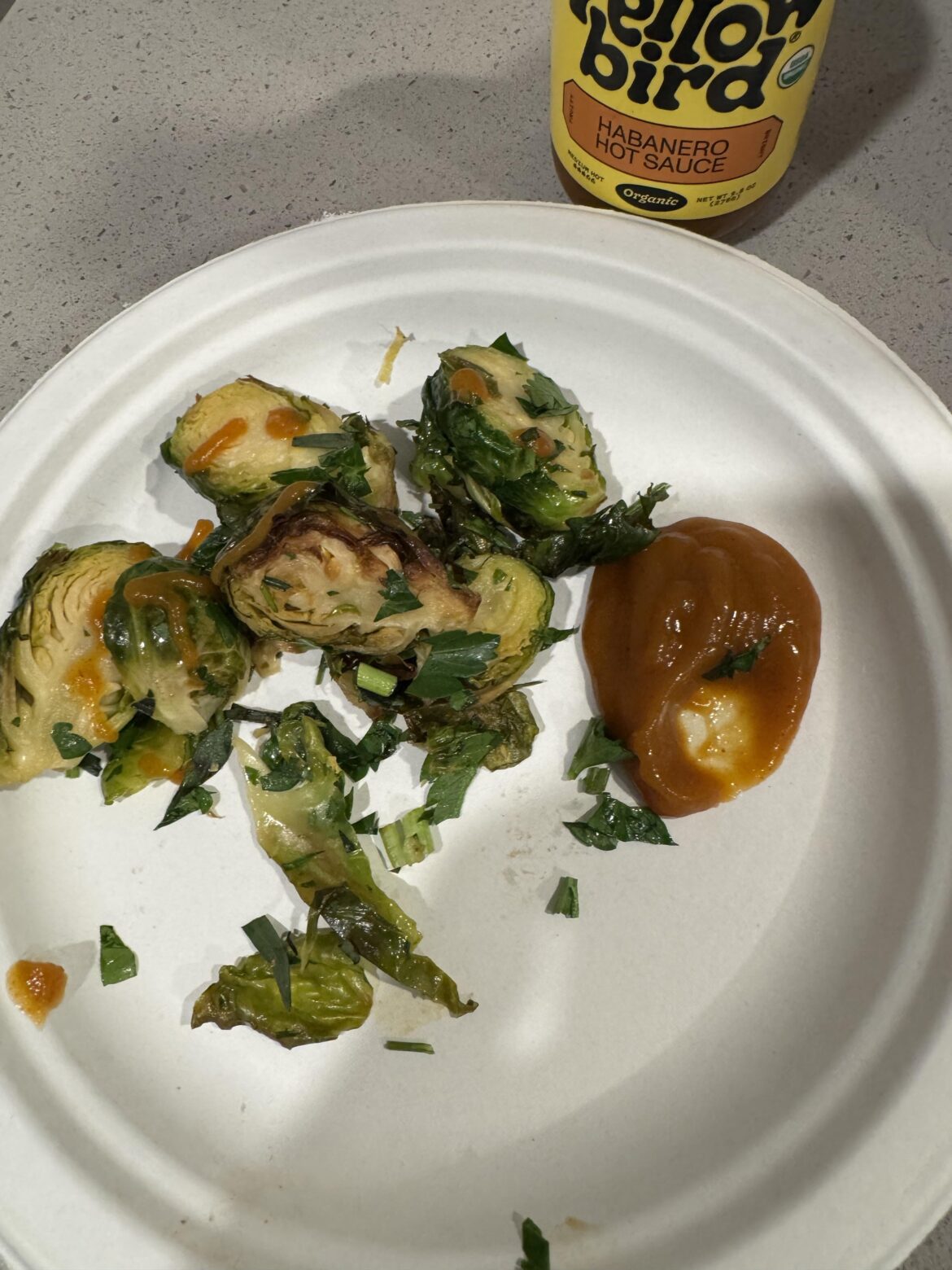 Love me some good habanero brussels