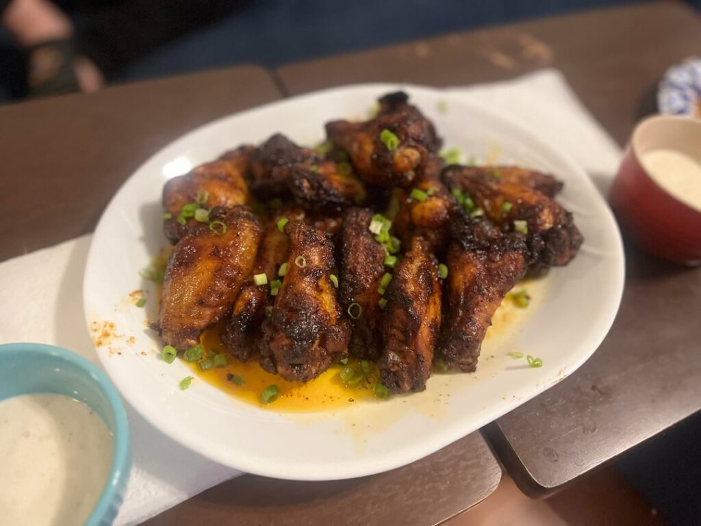 Air fried sweet and spicy Korean wings