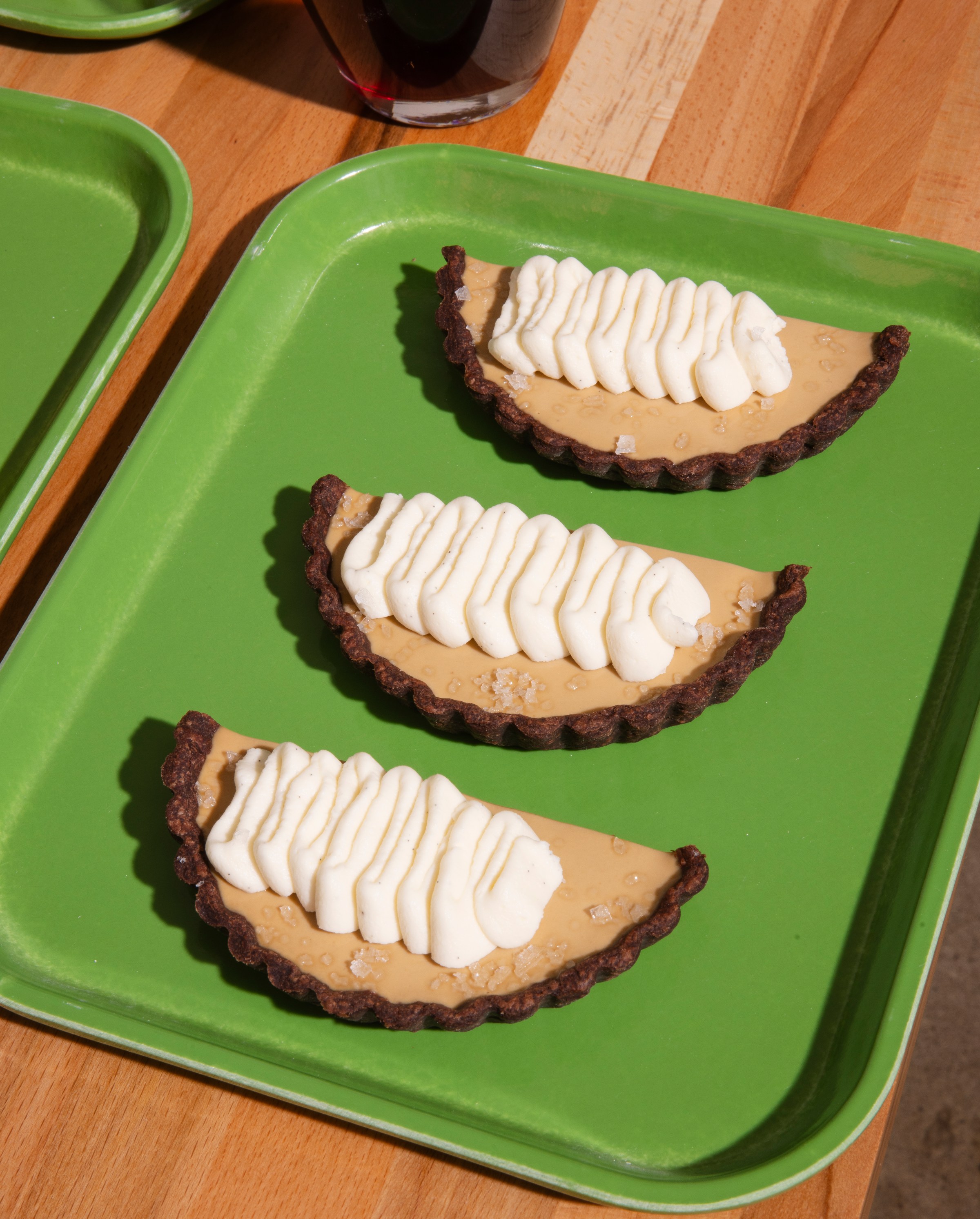 Budino tartlets at Dream Deli in Portland, Oregon.
