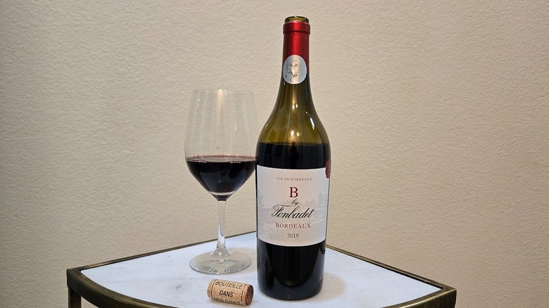 B by Fonbadet Bordeaux and glass