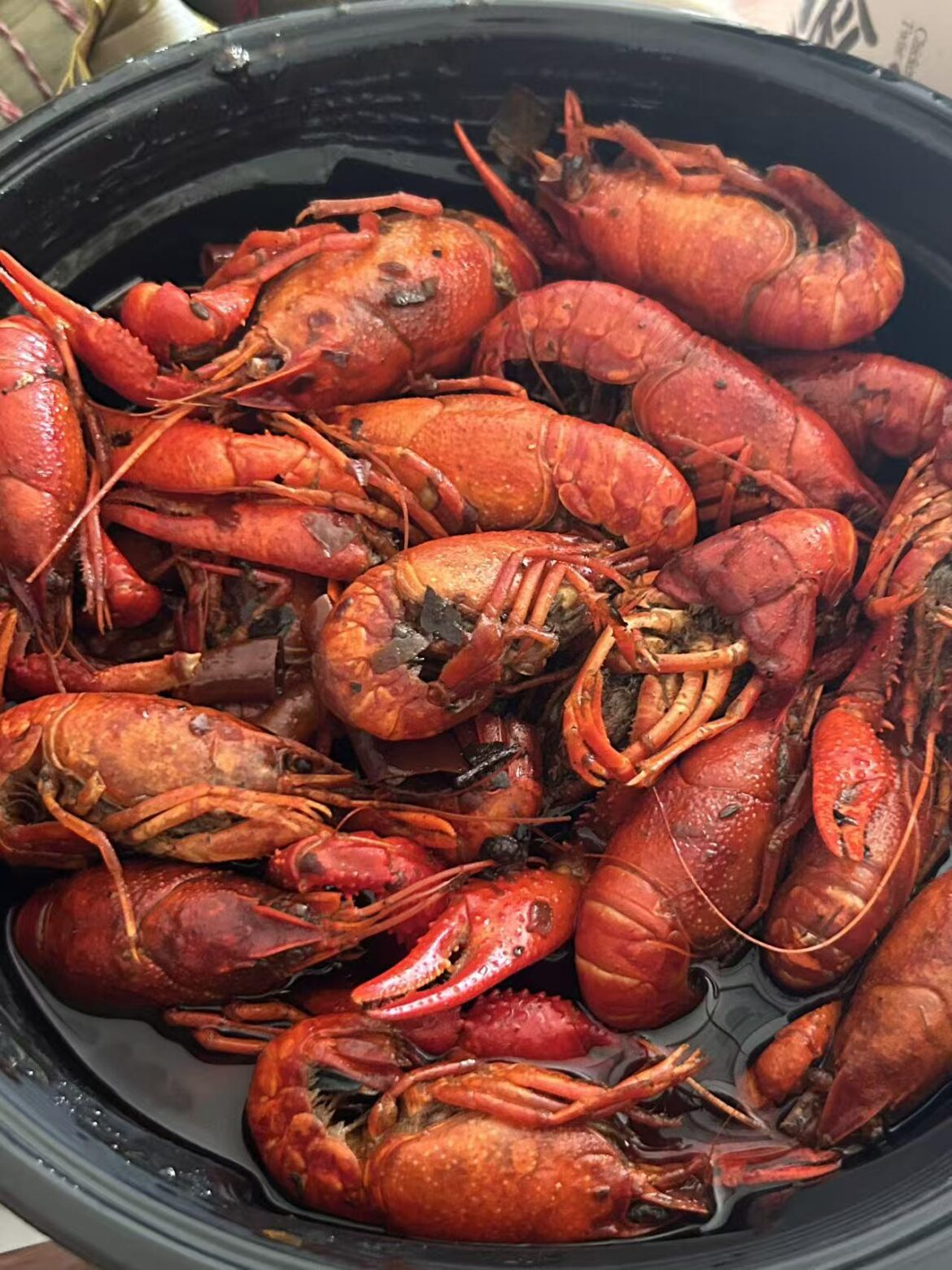 Crawfish night: messy hands, happy soul.
