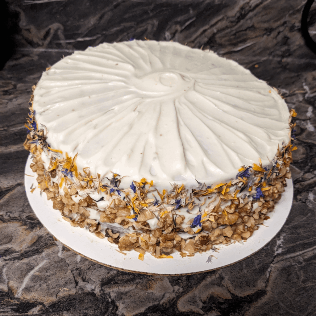 Carrot cake with cream cheese frosting
