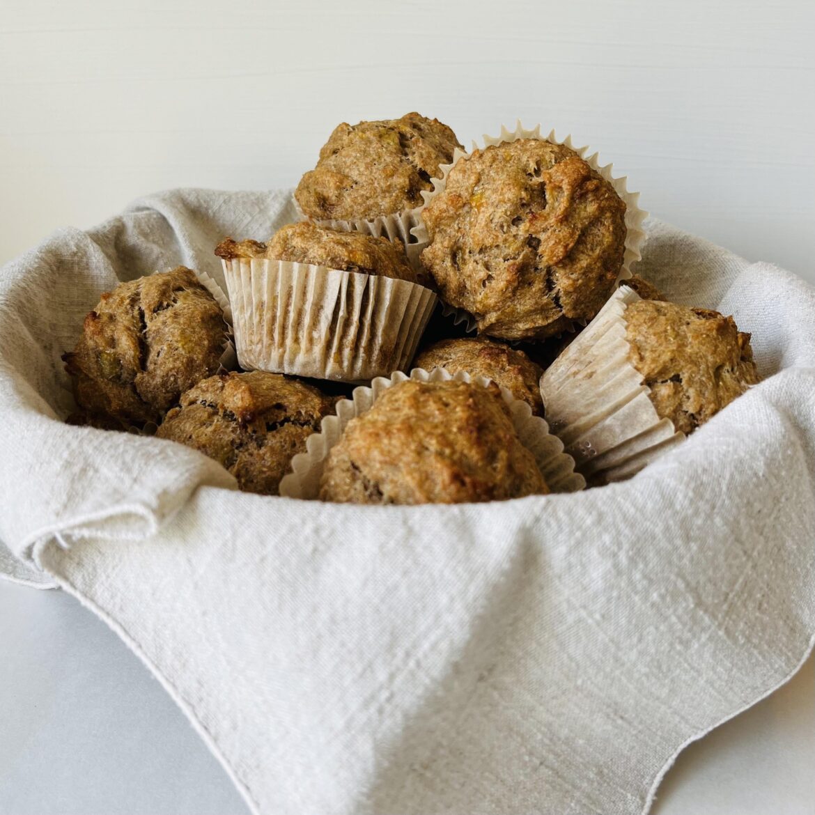 Whole-grain maple banana muffins