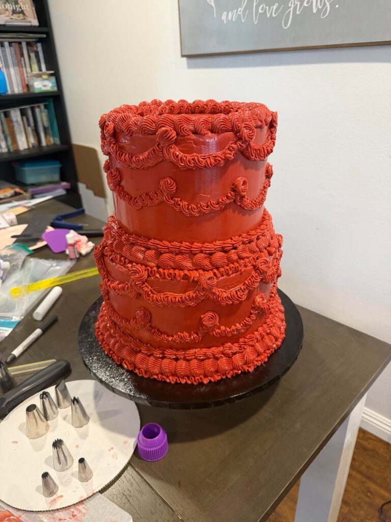 Red Vintage Cake