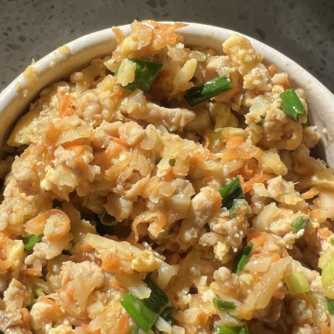 Cauliflower fried “rice”