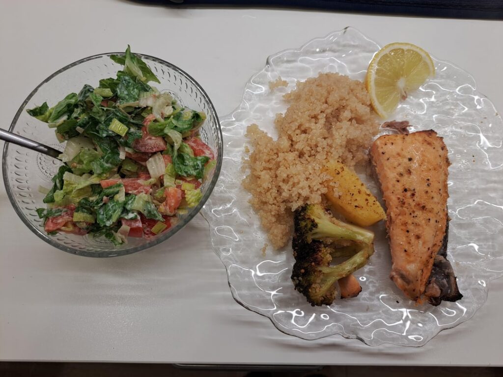Late lunch/ dinner 600 kcal