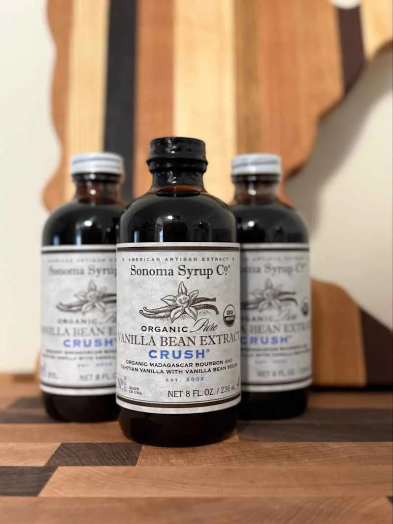 Three bottles of Sonoma Syrup Co.