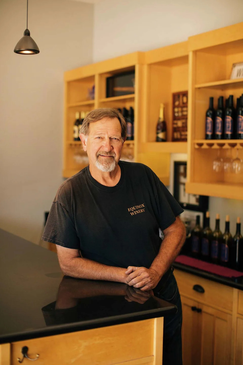 Equinox Winery founder Barry Jackson, seen at his former tasting room in 2017, died last year. His daughter has now decided to take over the business. (Mason Trinca/For the S.F. Chronicle)