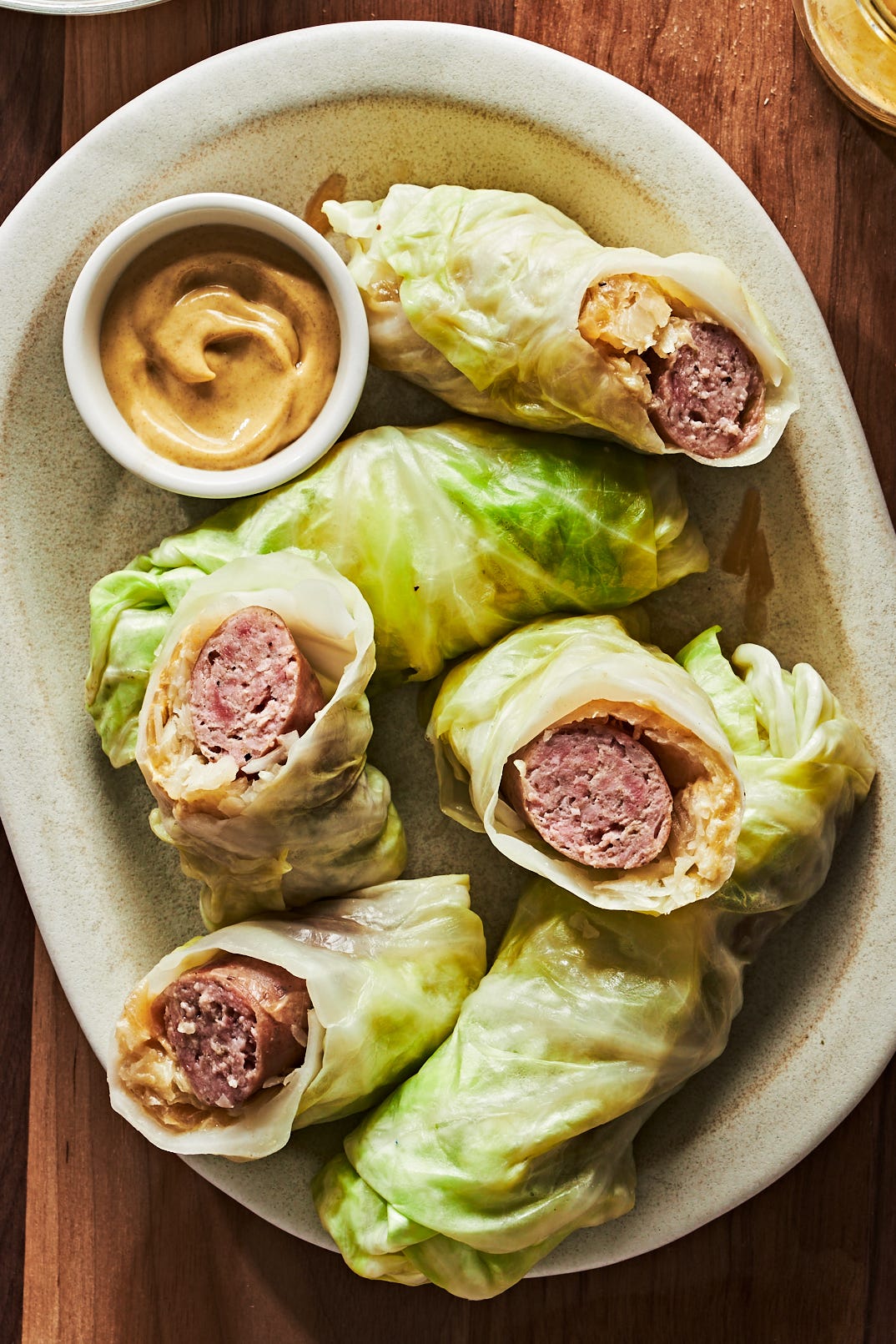 cabbage wrapped brats