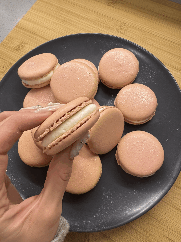 Amateur alert! My very first attempt at macarons 🥹👩🏻‍🍳