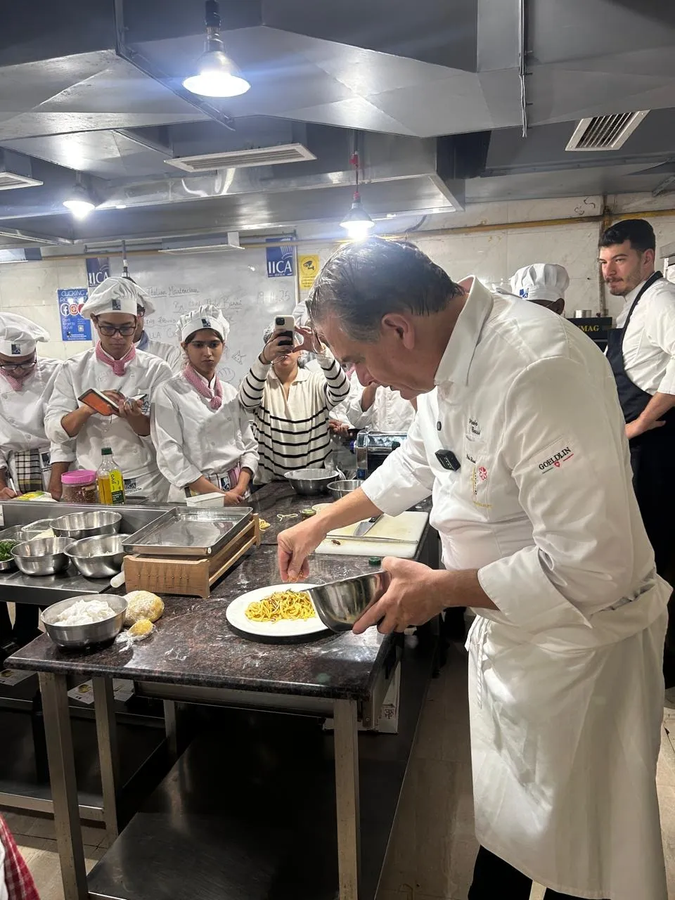 Chef Italo Bassi Preparing the dish
