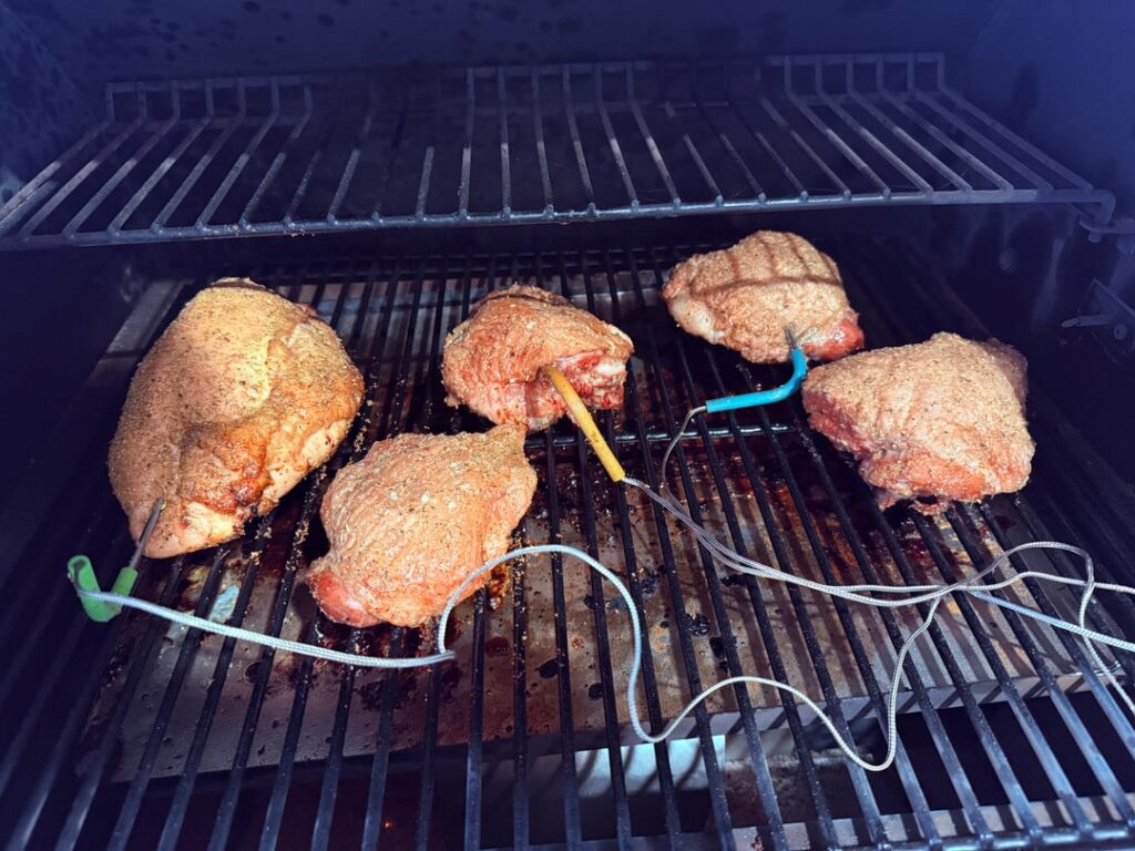 Honey brined turkey breast and straight up thighs for thanksgiving.