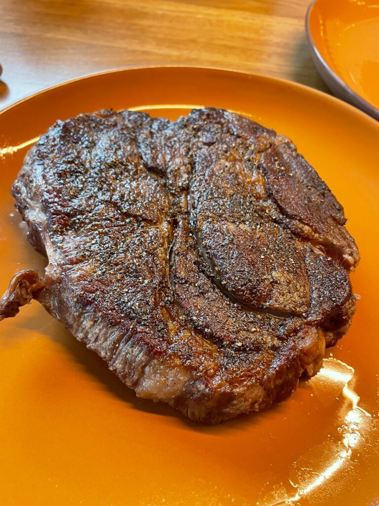 Update: chuck steak turned out absolutely great for it’s price. If I’m ever feeling like a steak but not feeling like paying for one I’d do it again