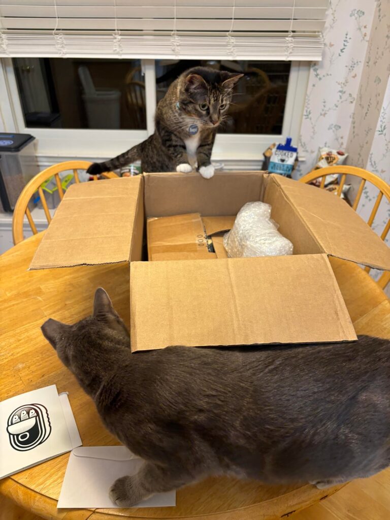 Tonight I unboxed my tin exchange box - thank you for this amazing box, Tyler! I love the mix of condiments and fish - and STICKERS!