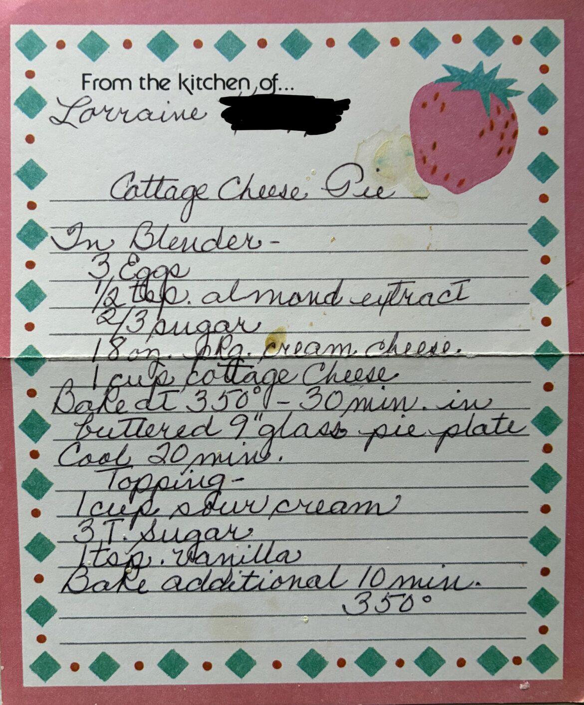 Grandma’s Cheese Pie Grandma's Cheese Pie