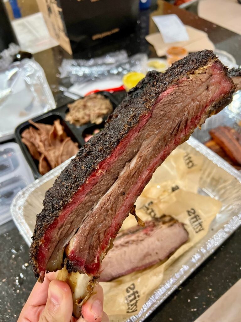 [i ate] Dino Rib, Wagyu Brisket, Pulled Lamb, Shitty Mac and Cheese, Fried Plantains and Corn Bread