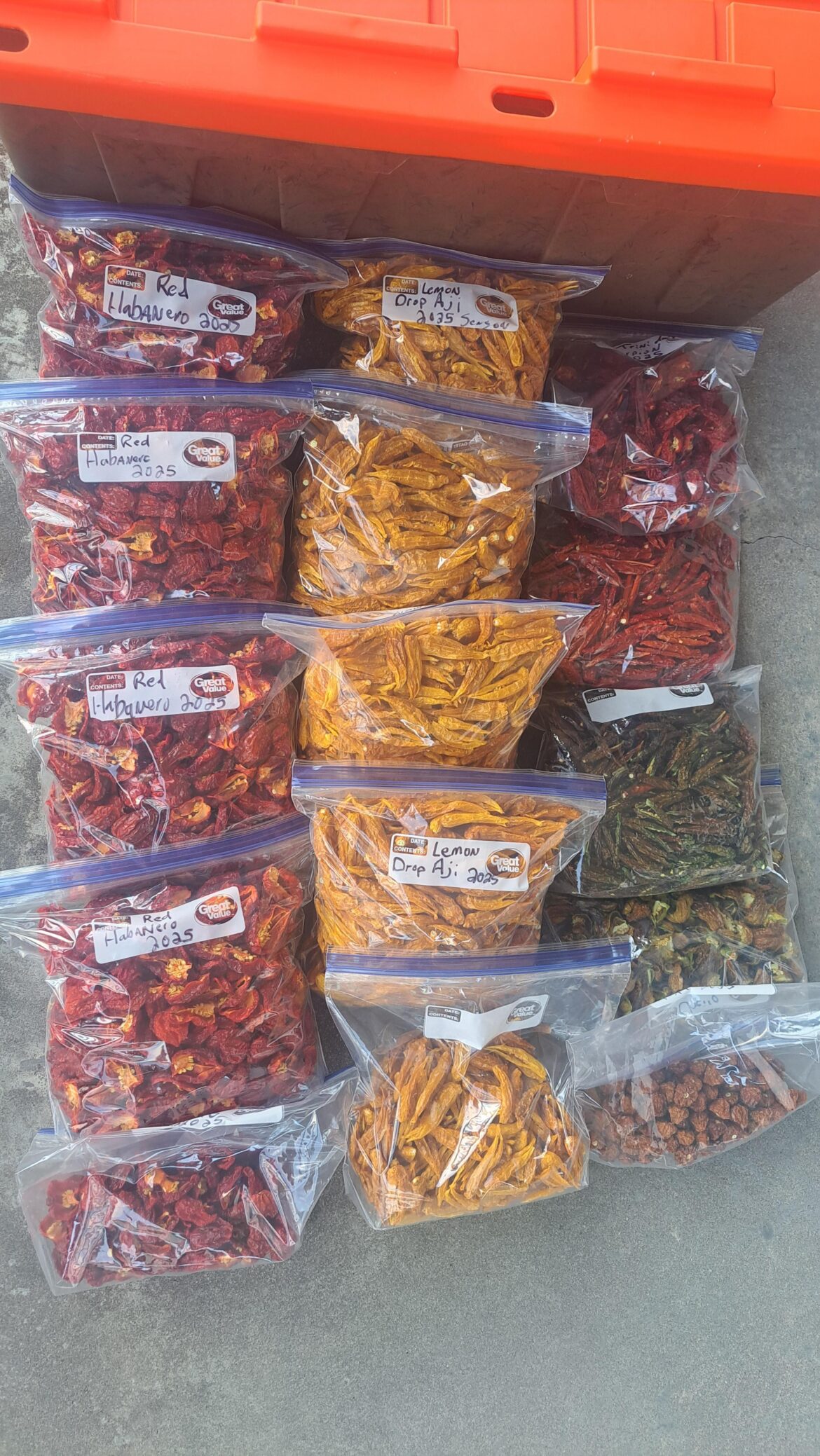 This Seasons Dried Pepper Yield
