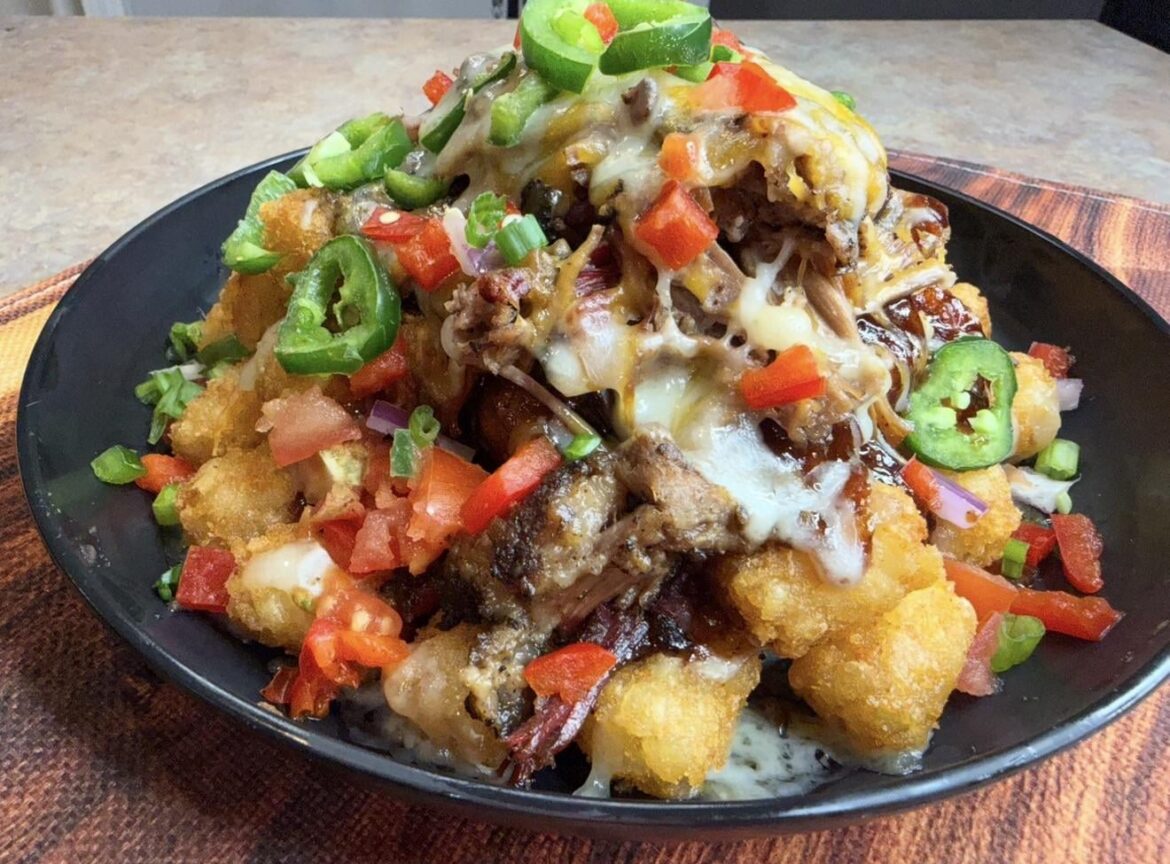BBQ Brisket Loaded Tots. Did I take it too far?