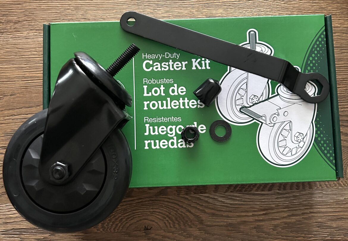 How to mount caster kit wheels with all the included parts?