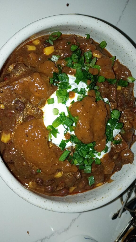 Yesterday's salsa became today's turkey chilli