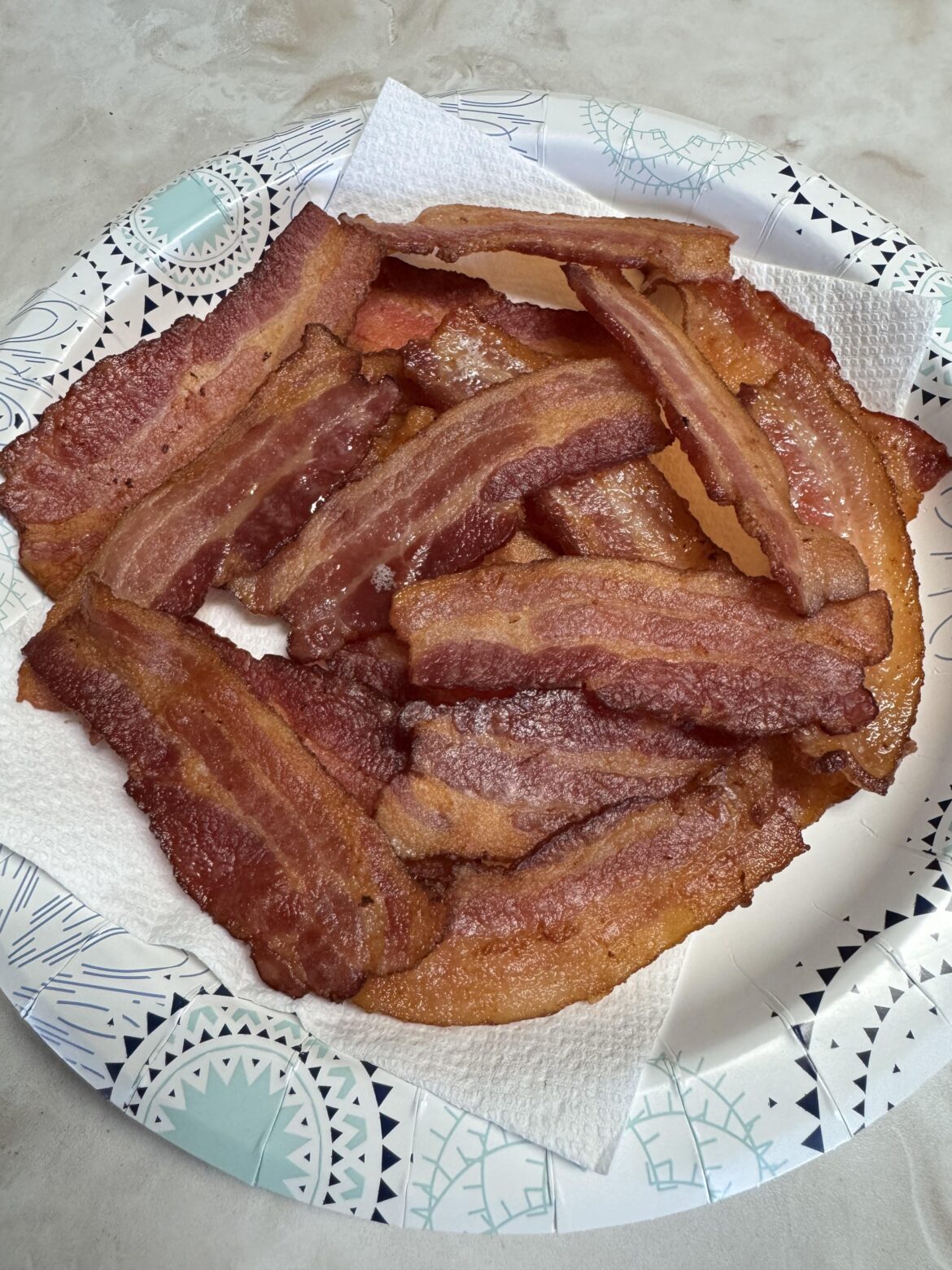 I present to you my Sunday morning bacon