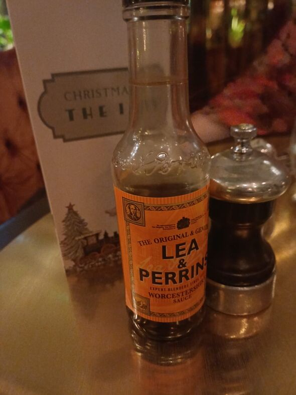 A bottle of Worcestershire sauce at The Ivy restaurant A bottle of Worcestershire sauce at The Ivy restaurant