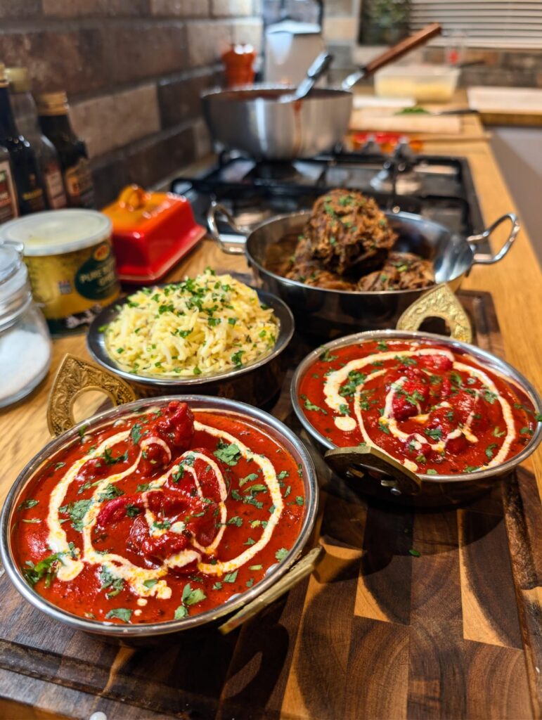 Chicken Tikka Chasni w/ Onion Bhajis
