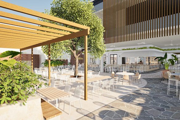 Alfi will feature courtyard dining for 250 guests.