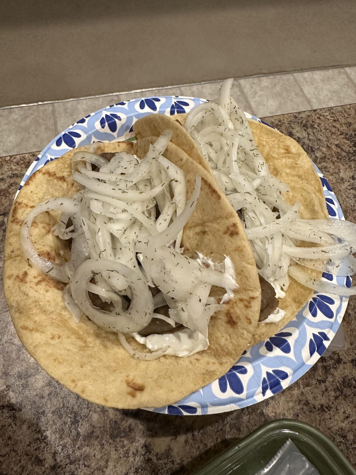 Made Gyros Tonight with Lemon Dill Onions