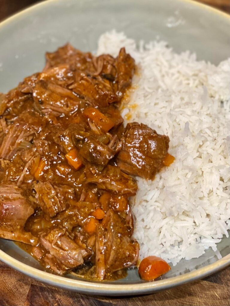 Braised beef with rice