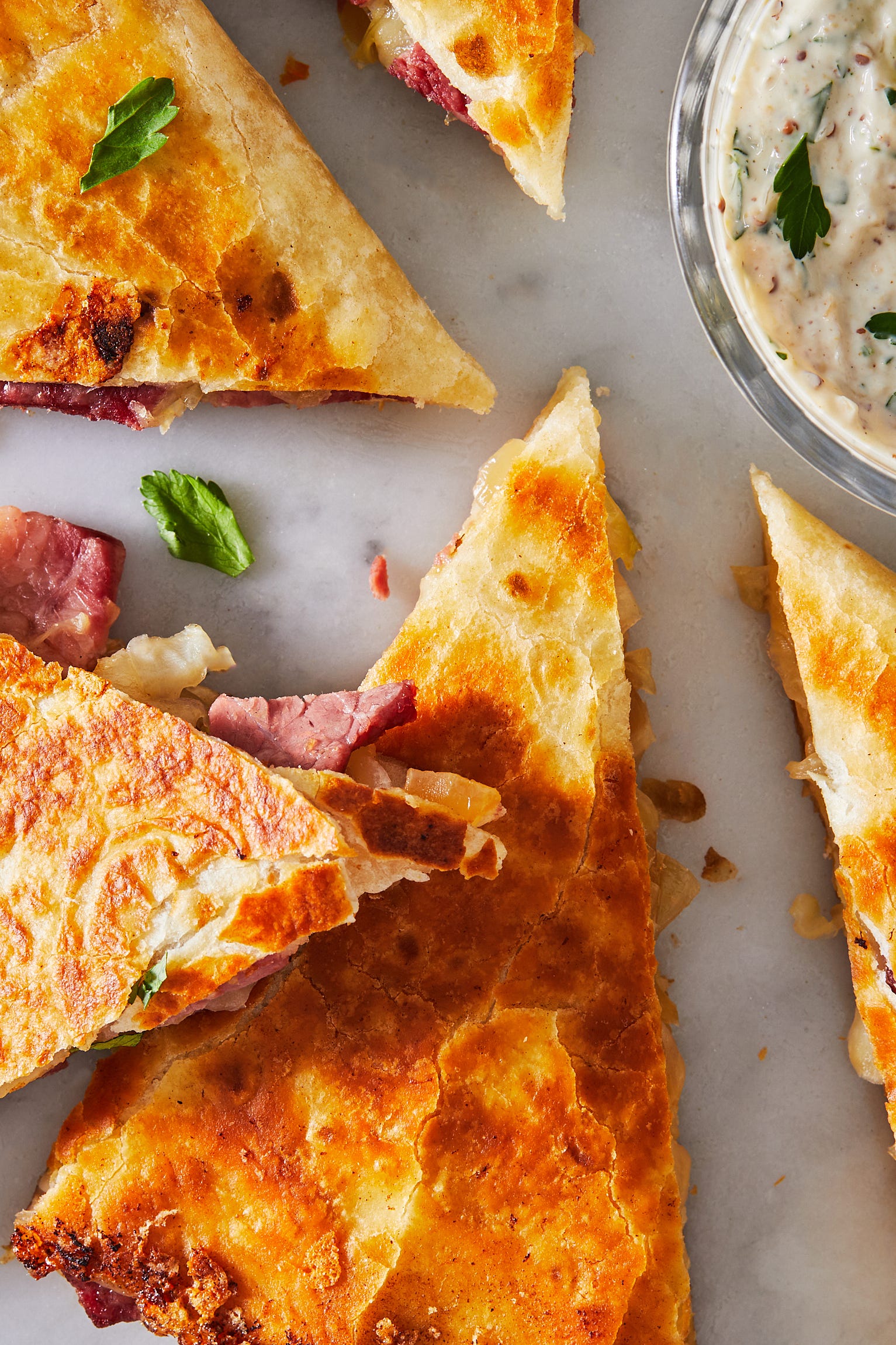 corned beef cabbage quesadillas