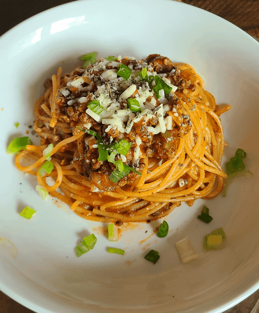 [Homemade] Spaghetti with Meat Sauce