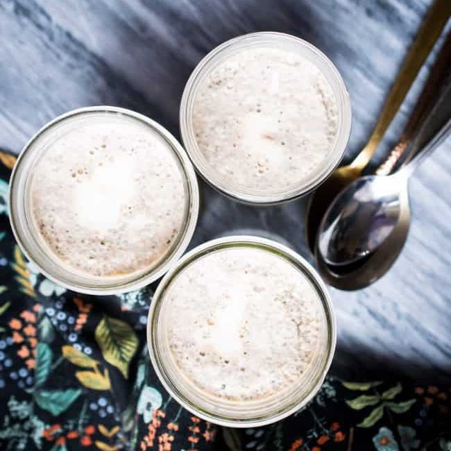 cold brew chia pudding