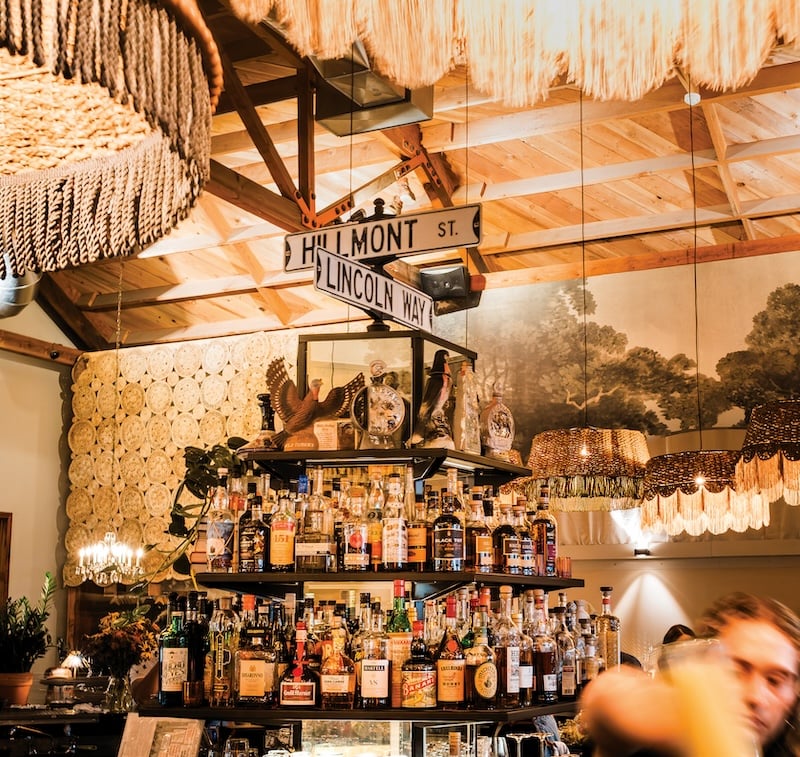 The Hillmont bar with Auburn street signs