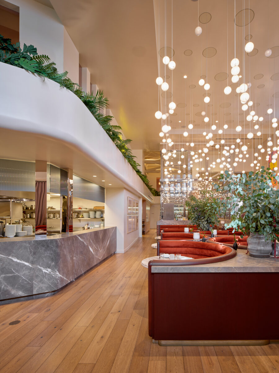 The main dining room of chef Evan Funke's Funke in Beverly Hills