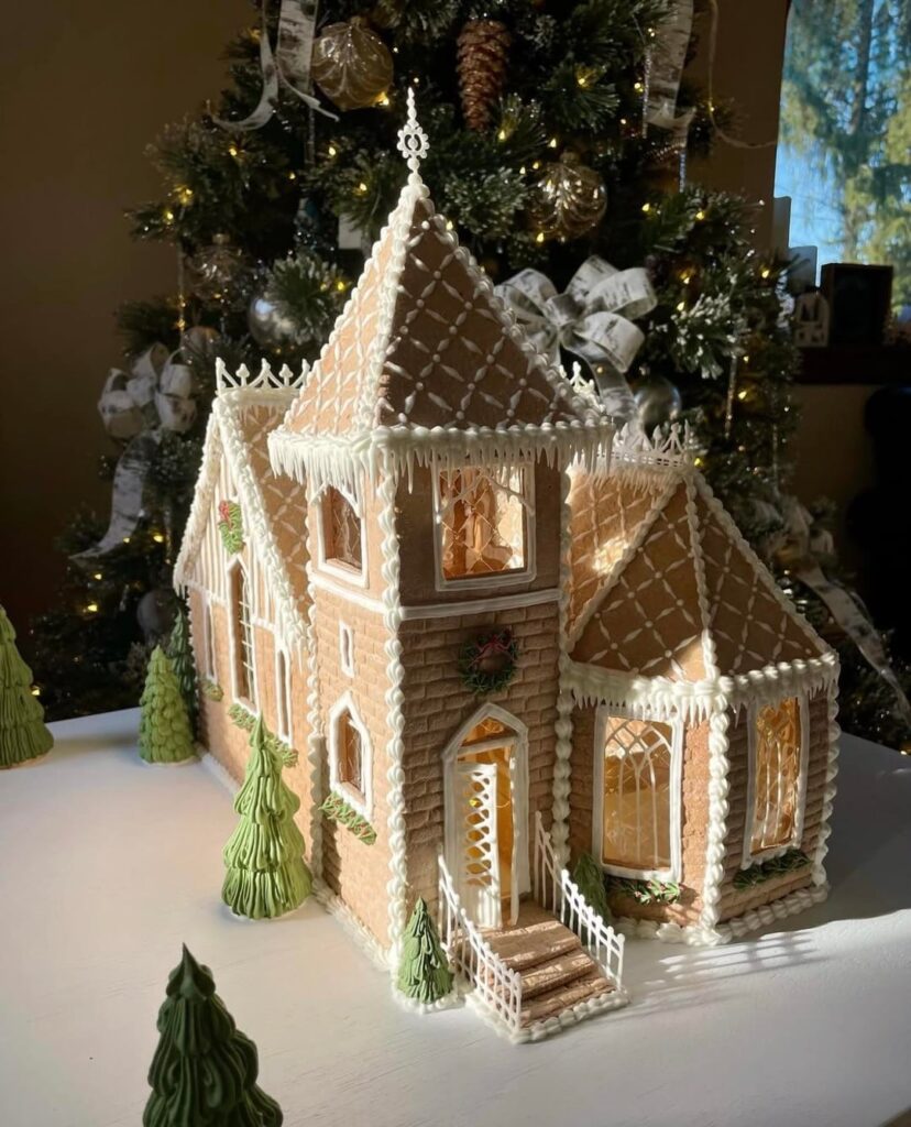 [Homemade] I Made a Completely Edible Gingerbread House That Took 27 Hours To Make