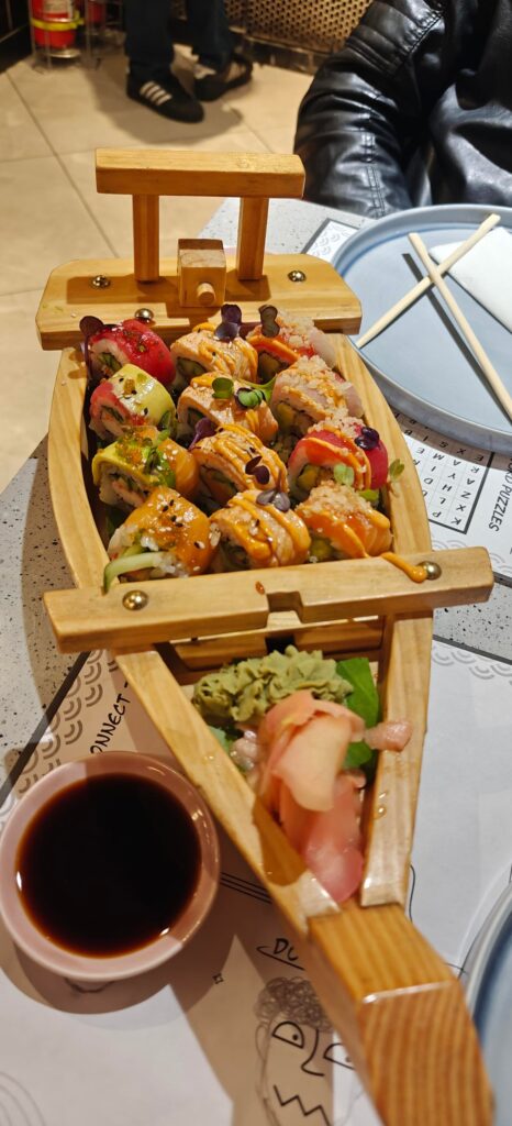 Had this lovely Sushi boat....