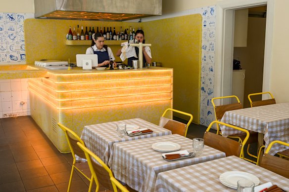 Inside the Carlton eatery. 