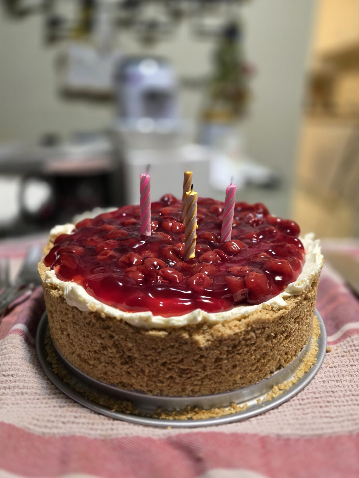 First cheesecake for my mom's birthday!